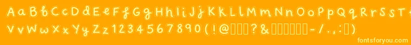 FairydustRegular Font – Yellow Fonts on Orange Background