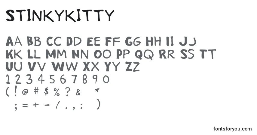 Шрифт Stinkykitty – алфавит, цифры, специальные символы
