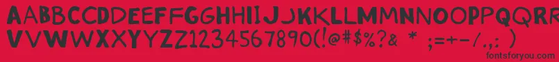 Stinkykitty Font – Black Fonts on Red Background