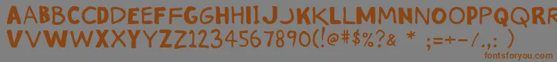 Stinkykitty Font – Brown Fonts on Gray Background