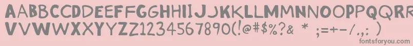 Stinkykitty Font – Gray Fonts on Pink Background