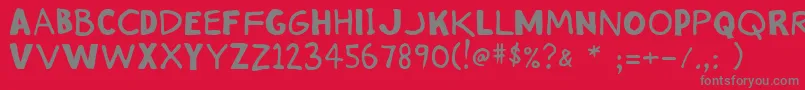 Шрифт Stinkykitty – серые шрифты на красном фоне