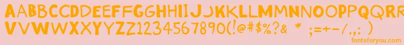 Stinkykitty Font – Orange Fonts on Pink Background