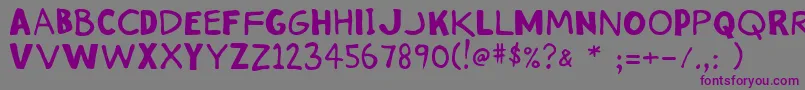 Stinkykitty Font – Purple Fonts on Gray Background