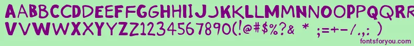 Stinkykitty Font – Purple Fonts on Green Background