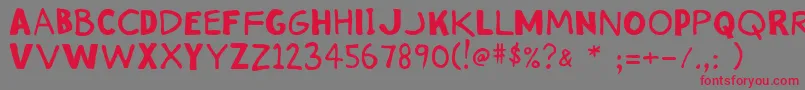 Stinkykitty Font – Red Fonts on Gray Background