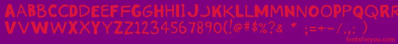 Stinkykitty Font – Red Fonts on Purple Background