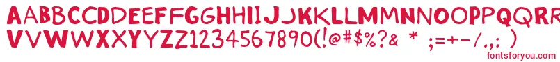 Stinkykitty Font – Red Fonts on White Background