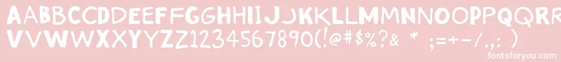 Stinkykitty Font – White Fonts on Pink Background