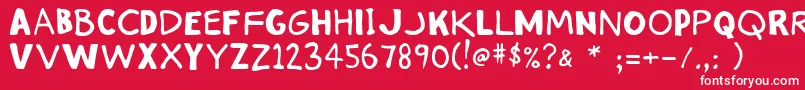 Stinkykitty Font – White Fonts on Red Background