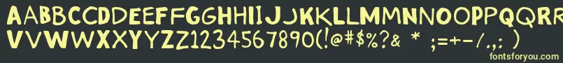 Stinkykitty Font – Yellow Fonts on Black Background