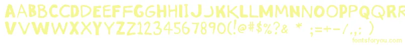 Stinkykitty Font – Yellow Fonts on White Background