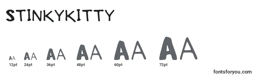 Размеры шрифта Stinkykitty