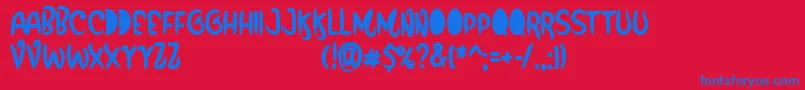 フォントFunboxPersonalUseOnly – 赤い背景に青い文字