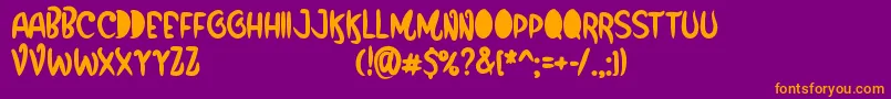 More about FunboxPersonalUseOnly Font FunboxPersonalUseOnly Font – Orange Fonts on Purple Background