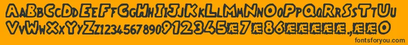 VacantCapzBrk Font – Black Fonts on Orange Background