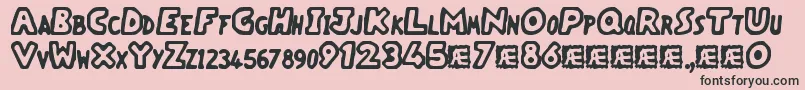 VacantCapzBrk Font – Black Fonts on Pink Background