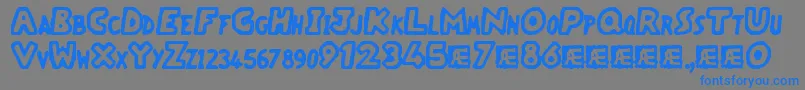 VacantCapzBrk Font – Blue Fonts on Gray Background