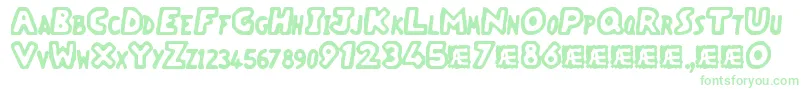 VacantCapzBrk Font – Green Fonts on White Background