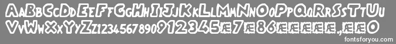 VacantCapzBrk Font – White Fonts on Gray Background