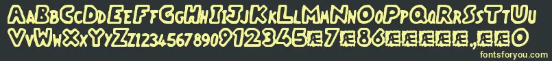 VacantCapzBrk Font – Yellow Fonts on Black Background