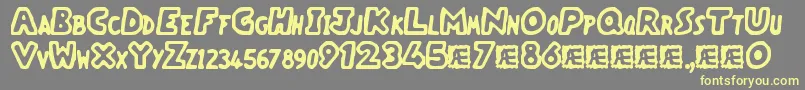 VacantCapzBrk Font – Yellow Fonts on Gray Background