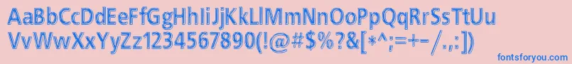 EfnBlackChrome Font – Blue Fonts on Pink Background