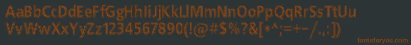 EfnBlackChrome Font – Brown Fonts on Black Background