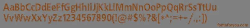 EfnBlackChrome Font – Brown Fonts on Gray Background