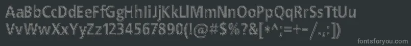 EfnBlackChrome Font – Gray Fonts on Black Background