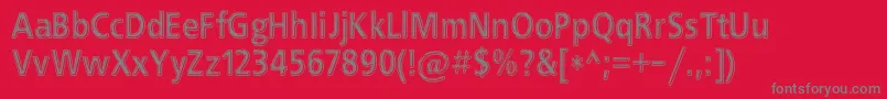 EfnBlackChrome-Schriftart – Graue Schriften auf rotem Hintergrund