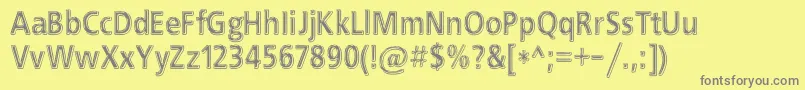 EfnBlackChrome Font – Gray Fonts on Yellow Background