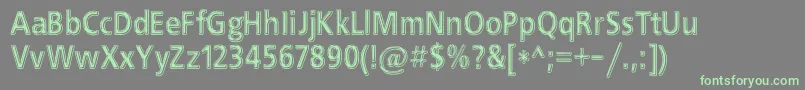 EfnBlackChrome Font – Green Fonts on Gray Background