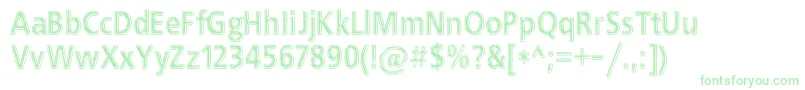 EfnBlackChrome Font – Green Fonts on White Background