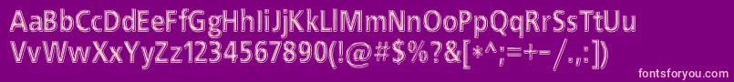 EfnBlackChrome Font – Pink Fonts on Purple Background