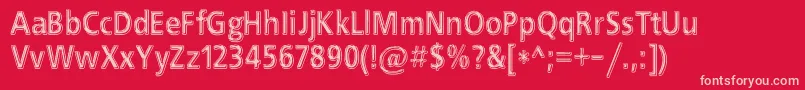 EfnBlackChrome Font – Pink Fonts on Red Background