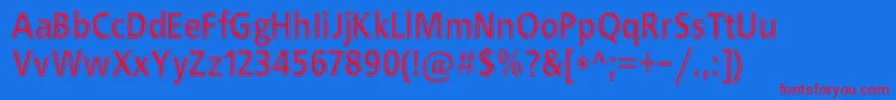 EfnBlackChrome Font – Red Fonts on Blue Background