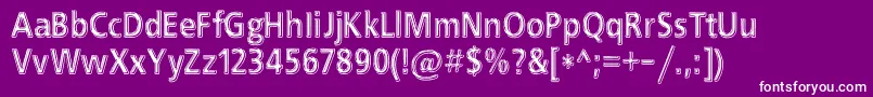 EfnBlackChrome Font – White Fonts on Purple Background