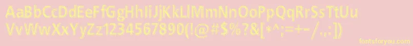 EfnBlackChrome Font – Yellow Fonts on Pink Background