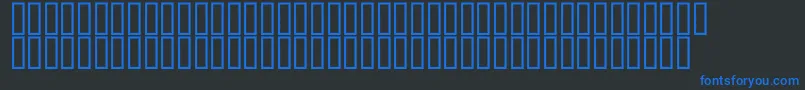 Шрифт McsClockFat – синие шрифты на чёрном фоне
