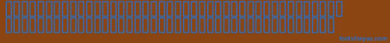 フォントMcsClockFat – 茶色の背景に青い文字