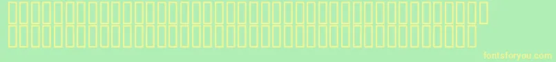 Czcionka McsClockFat – żółte czcionki na zielonym tle