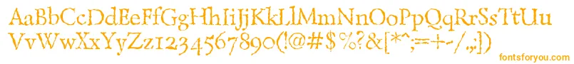 フォントLazurskiantiquetextcRegular – オレンジのフォント