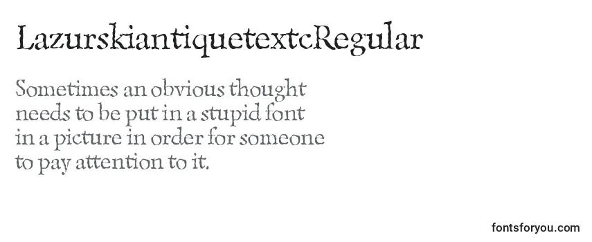 LazurskiantiquetextcRegular Font