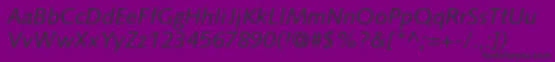 SyntaxLtItalic Font – Black Fonts on Purple Background