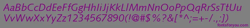 SyntaxLtItalic Font – Purple Fonts on Gray Background