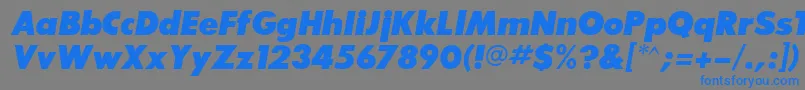 フォントBouganBlackSsiExtraBoldItalic – 灰色の背景に青い文字