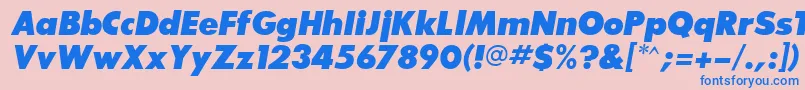 BouganBlackSsiExtraBoldItalic Font – Blue Fonts on Pink Background