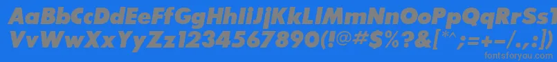 Weitere Informationen zur BouganBlackSsiExtraBoldItalic-Schriftart BouganBlackSsiExtraBoldItalic-Schriftart – Graue Schriften auf blauem Hintergrund