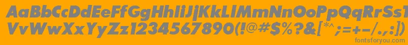 BouganBlackSsiExtraBoldItalic Font – Gray Fonts on Orange Background